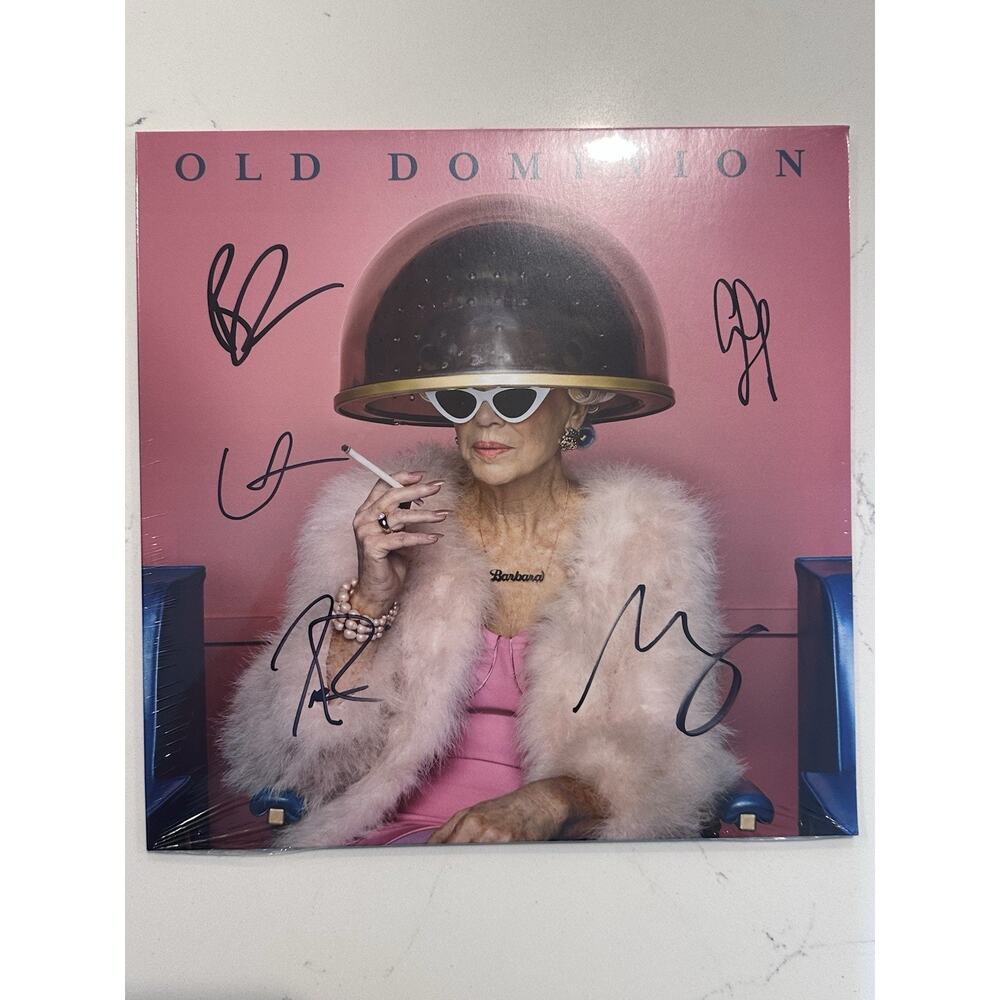 Old Dominion Band Signed 2025 Barbara Album Blush Pink Vinyl AUTOGRAPHED #2